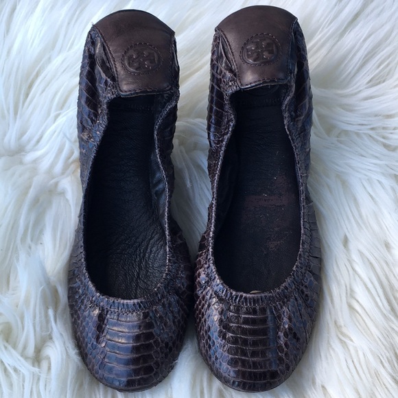 Tory Burch “Eddie” Pythons Snake Ballet Flats - Picture 2 of 16